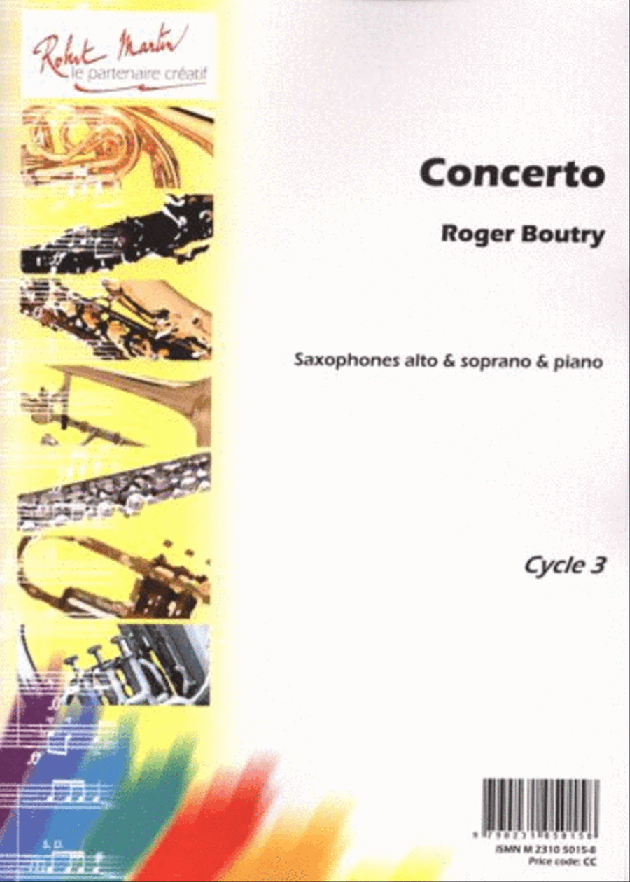 Concerto pour saxophone Piano Accompaniment scores gallery preview page 1