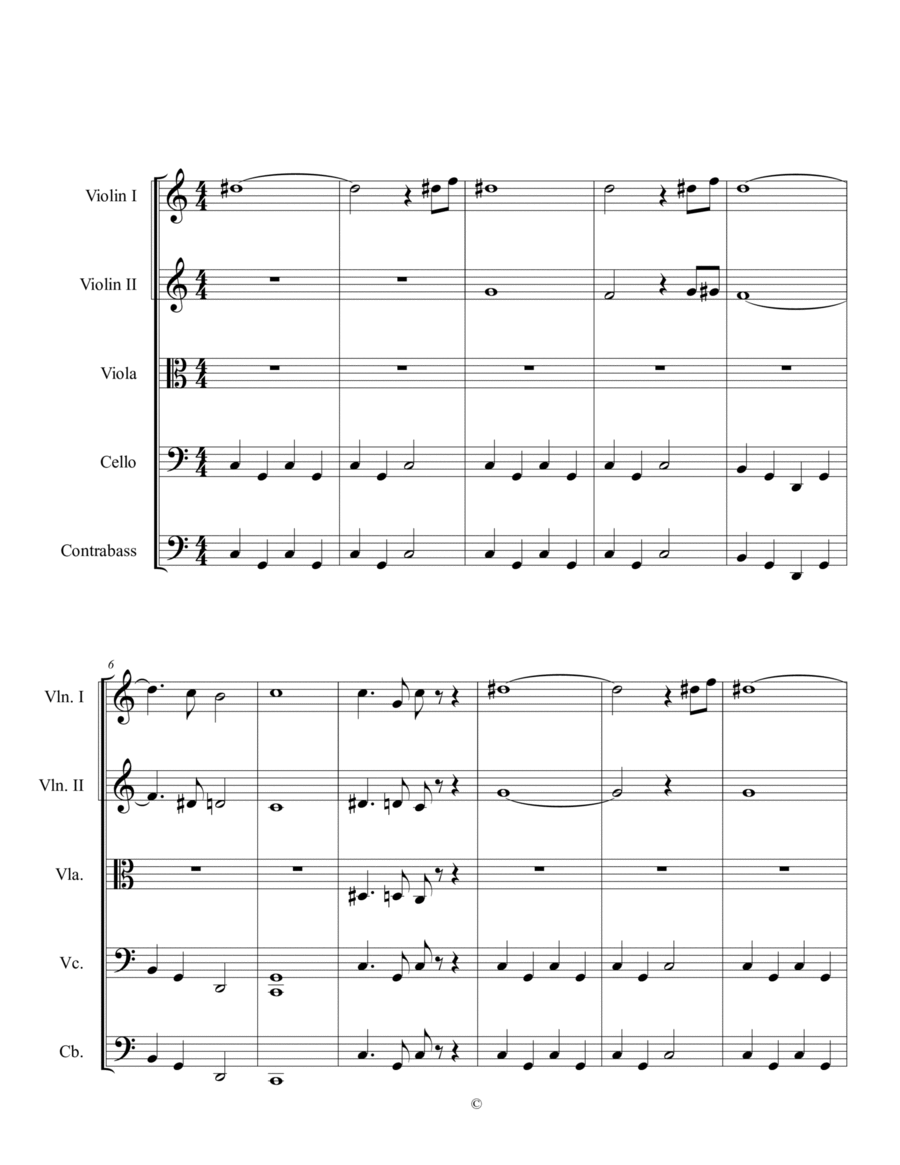 The Italian Affair Chamber Orchestra scores gallery preview page 1