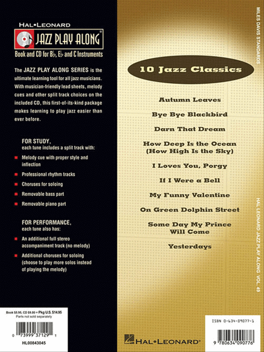 Miles Davis Standards C Instrument scores gallery preview page 2