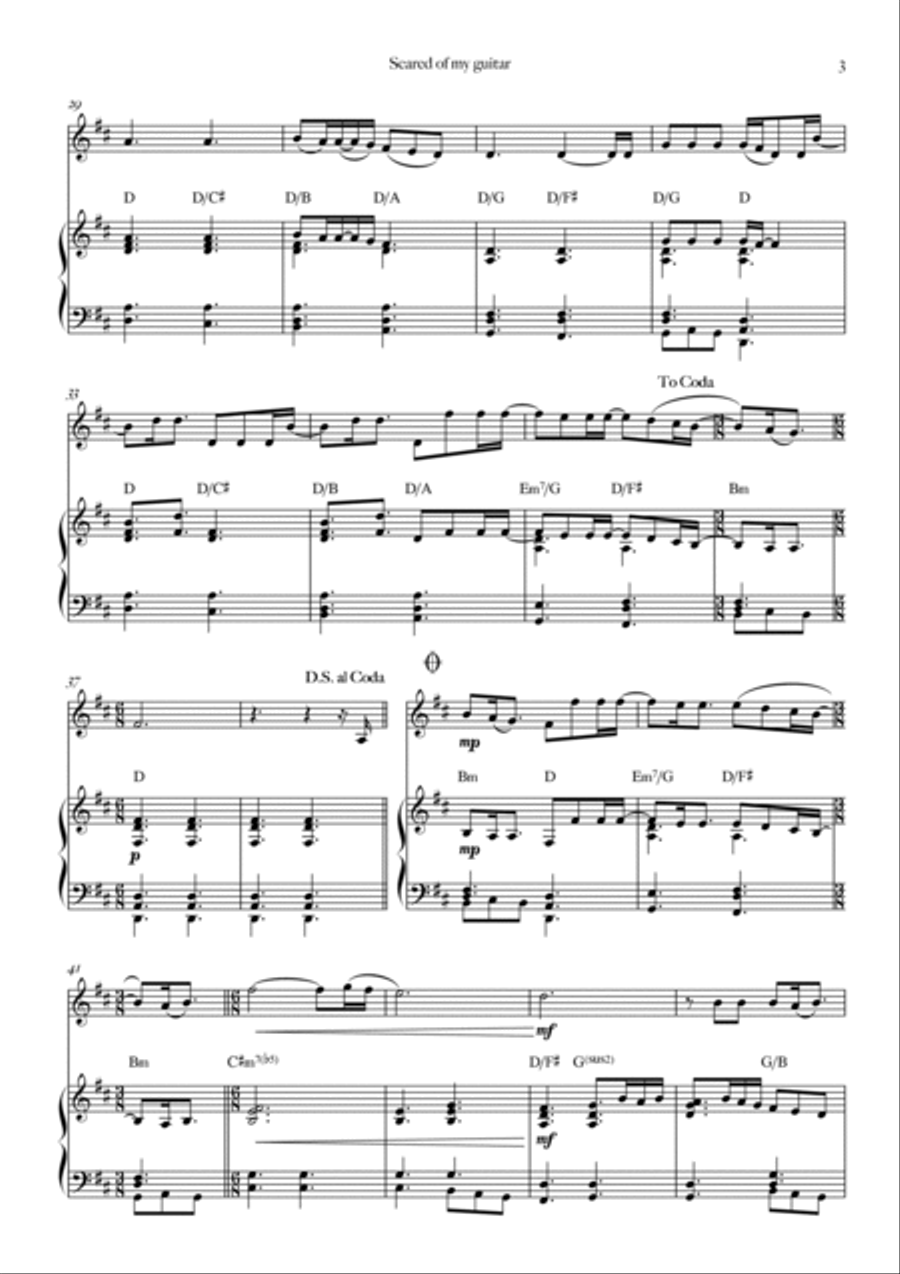 Scared Of My Guitar Scared Of My Guitar Violin Solo scores gallery preview page 3