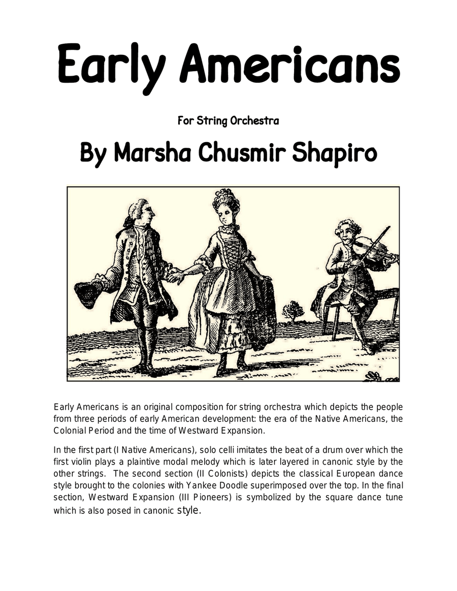 Early Americans String Orchestra scores gallery preview page 1