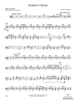 Seafarer's Hymn: 1st Percussion