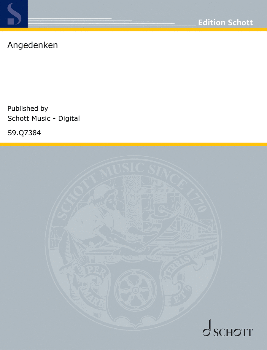 Angedenken Medium Voice scores gallery preview page 1