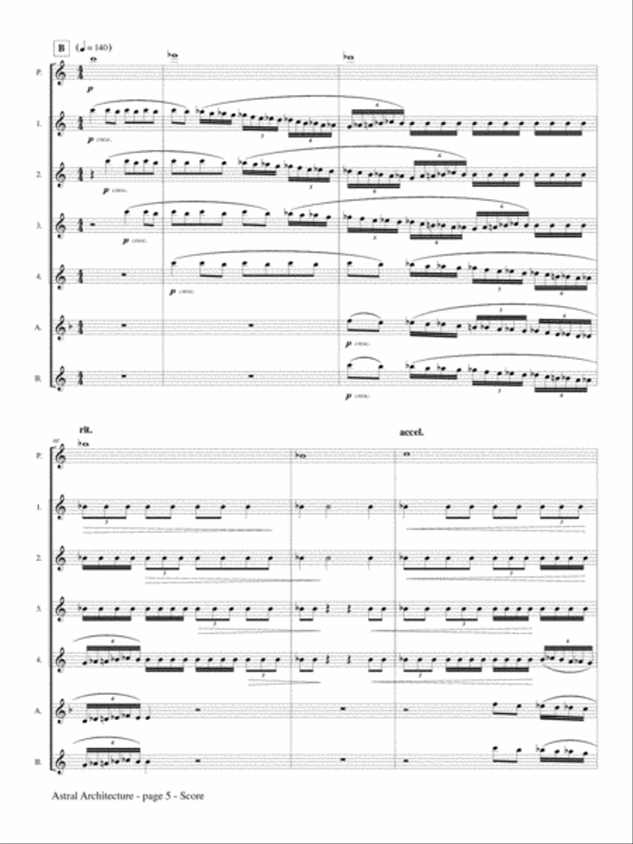 Astral Architecture for Flute Choir Flute Choir scores gallery preview page 3