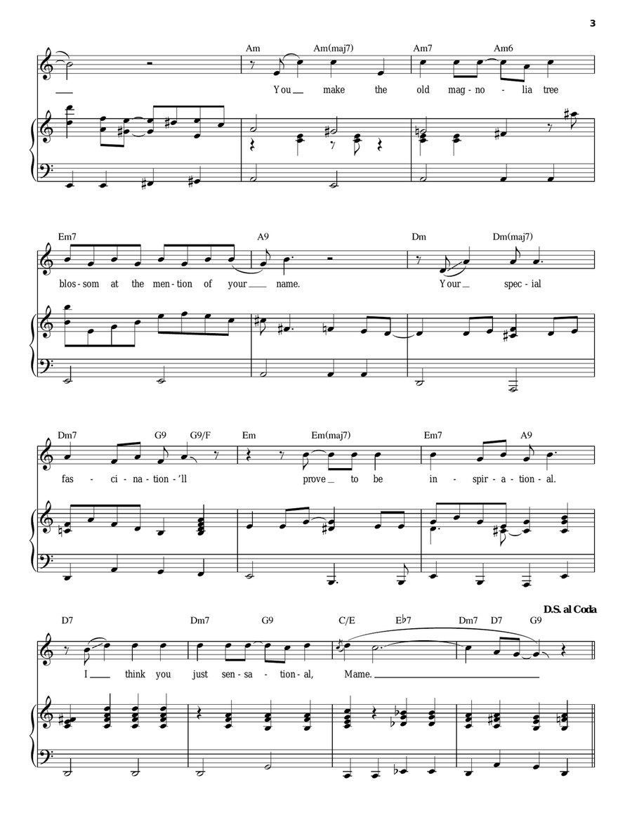 Mame Piano, Vocal scores gallery preview page 3