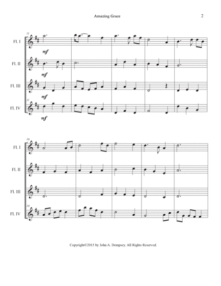 Amazing Grace (Flute Quartet) image number null