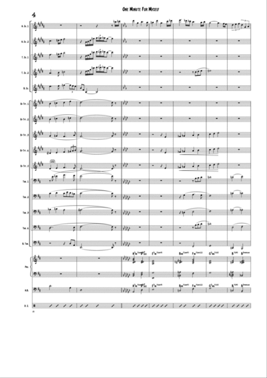 One Minute For Myself Jazz Ensemble scores gallery preview page 4