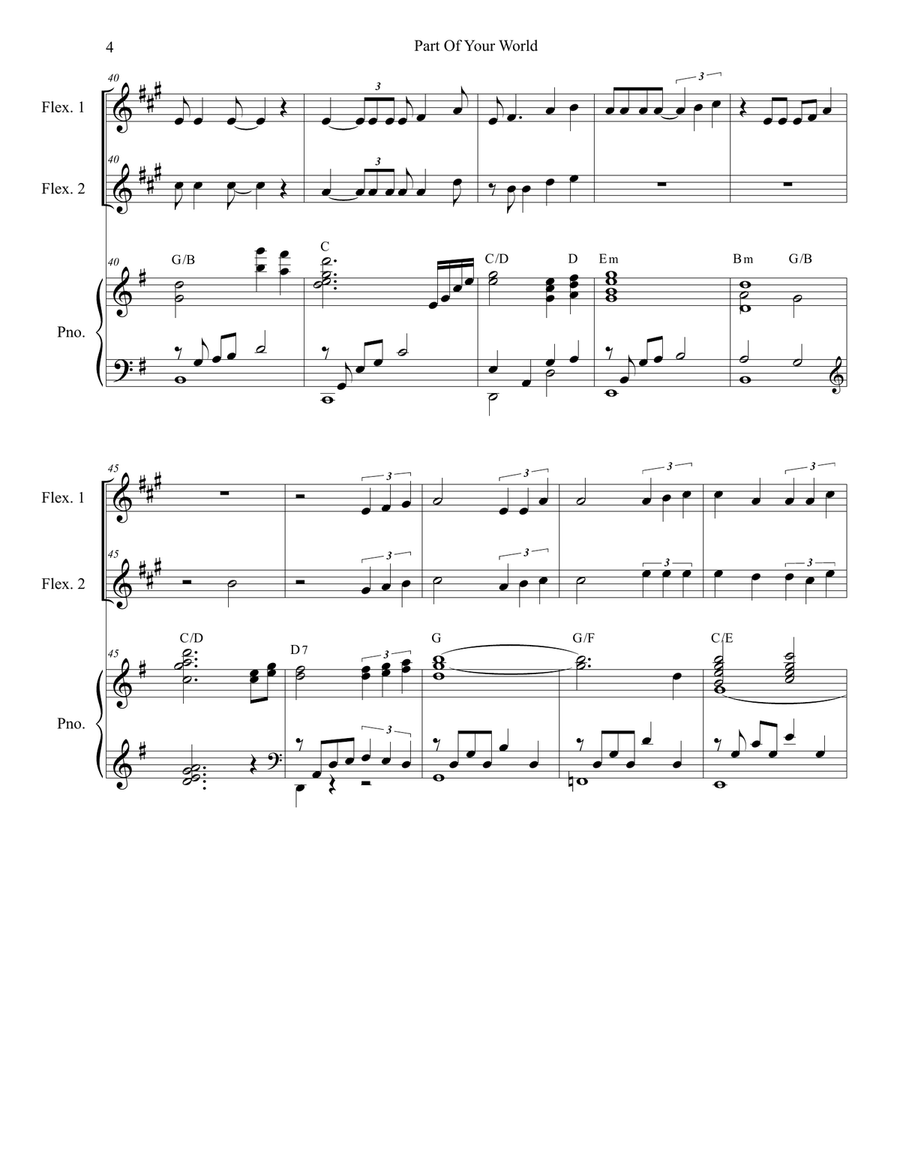 Part Of Your World Small Ensemble scores gallery preview page 4