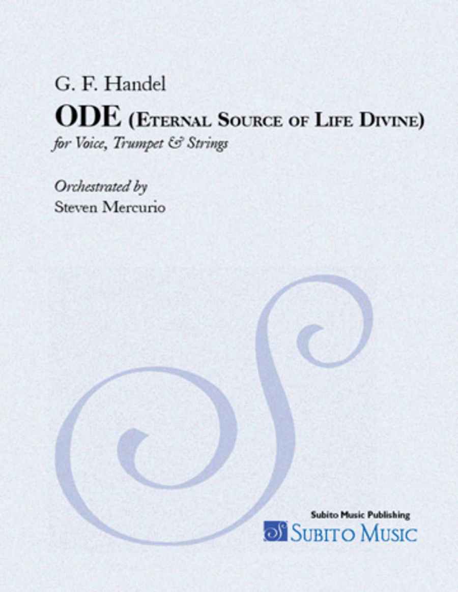 ODE Eternal Source of Light Divine (Handel)