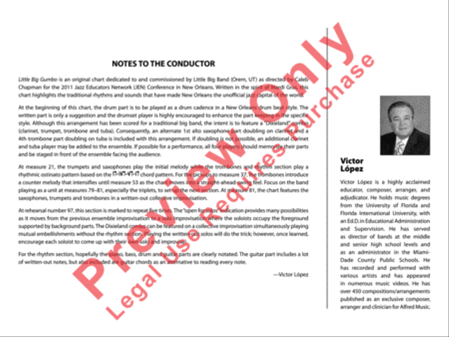 Little Big Gumbo Little Big Gumbo Jazz Ensemble scores gallery preview page 3