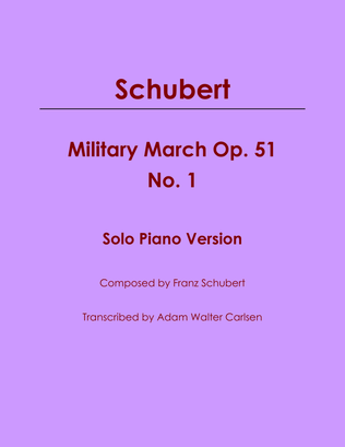 Military March, Op. 51 No. 1