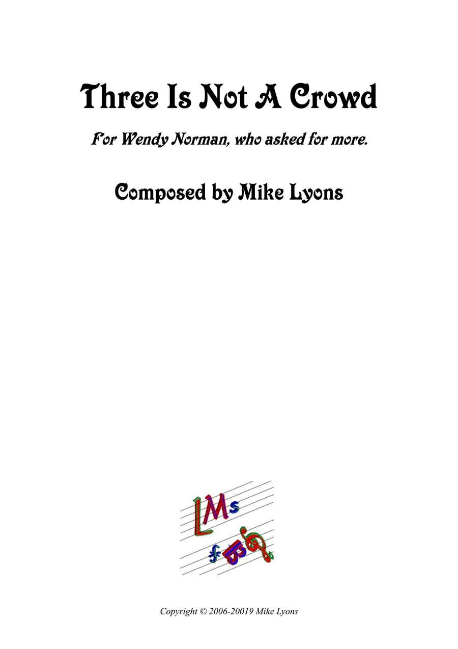 Clarinet Trio - Three Is Not A Crowd Clarinet Trio scores gallery preview page 1