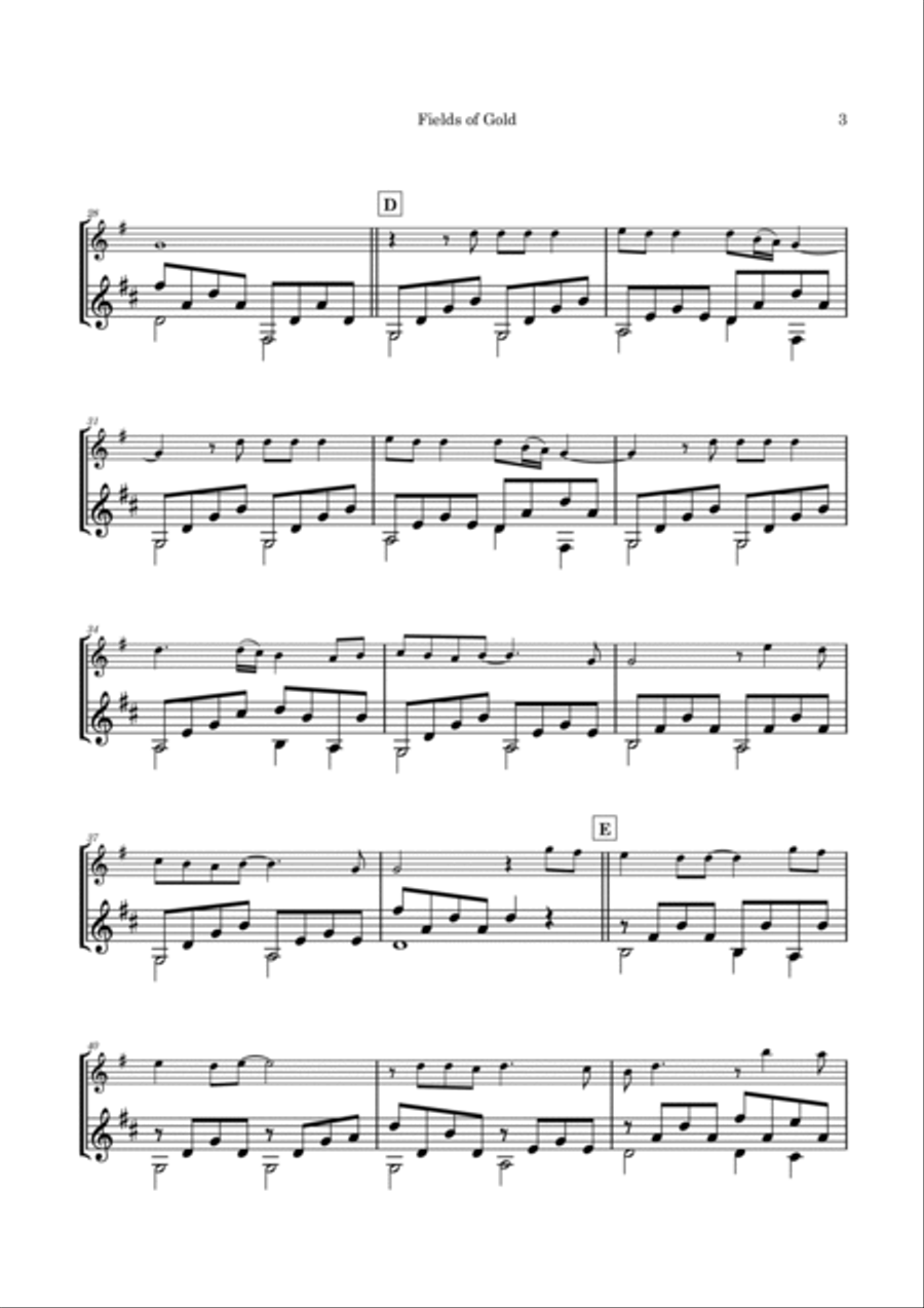 Fields Of Gold Oboe scores gallery preview page 6
