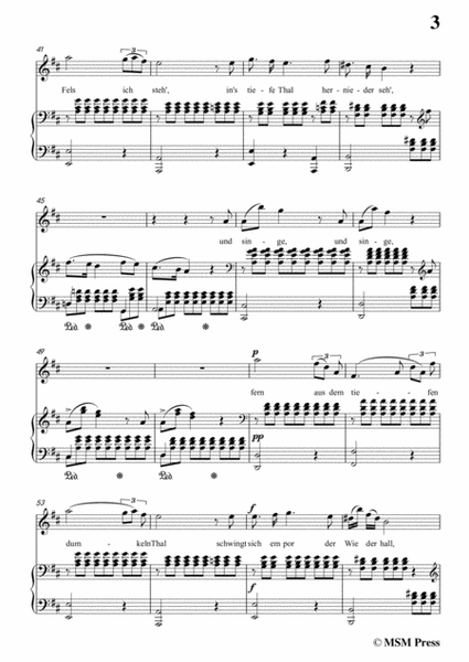 Schubert-Der Hirt auf dem Felsen,Op.129,in D Major,for Voice&Piano image number null