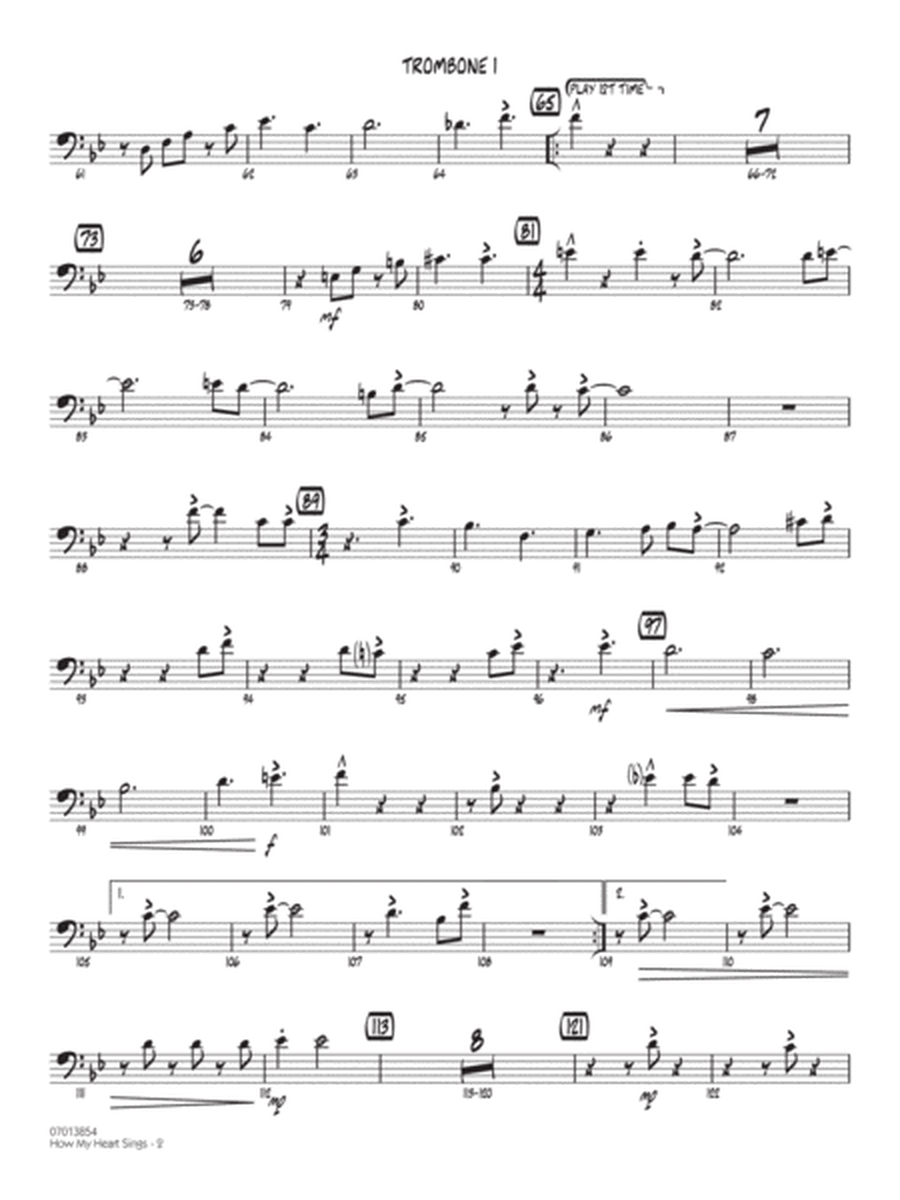 How My Heart Sings (arr. Mike Tomaro) - Trombone 1