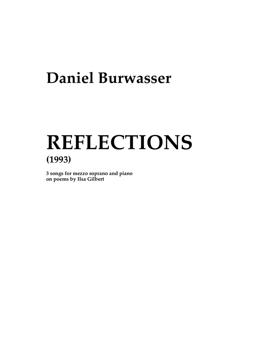 Reflections Piano, Vocal scores gallery preview page 1