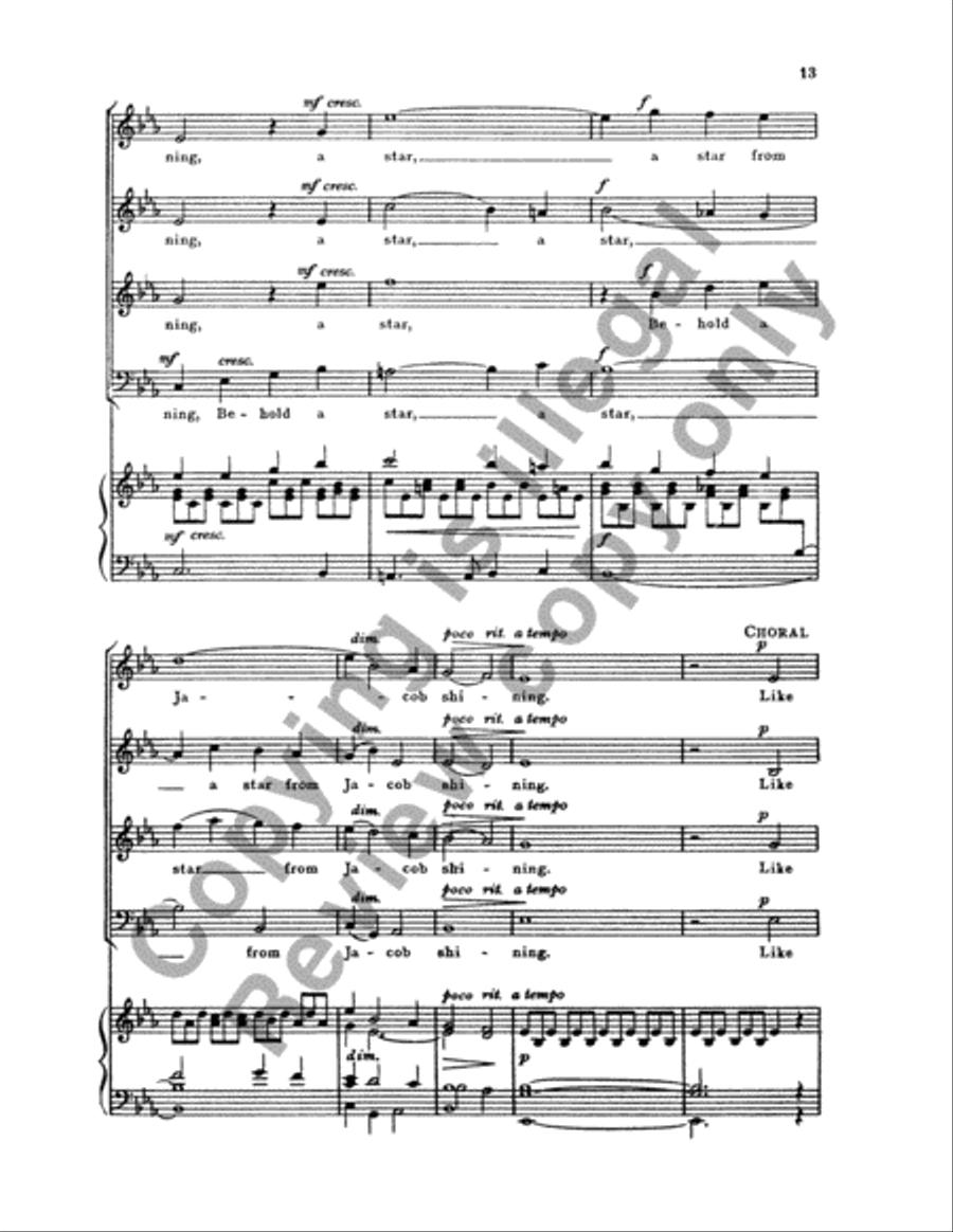 Behold a Star from Jacob Shining 4-Part scores gallery preview page 31