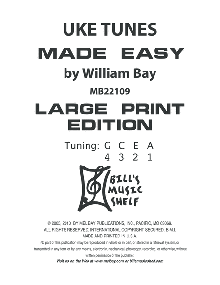 Uke Tunes Made Easy, Large Print Edition