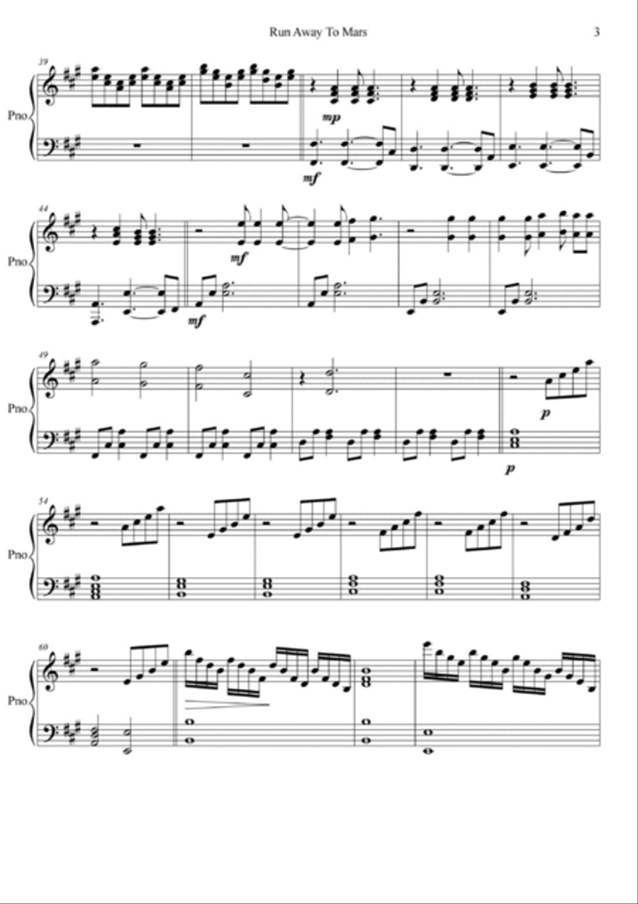 Run Away To Mars Run Away To Mars Piano Quintet scores gallery preview page 3