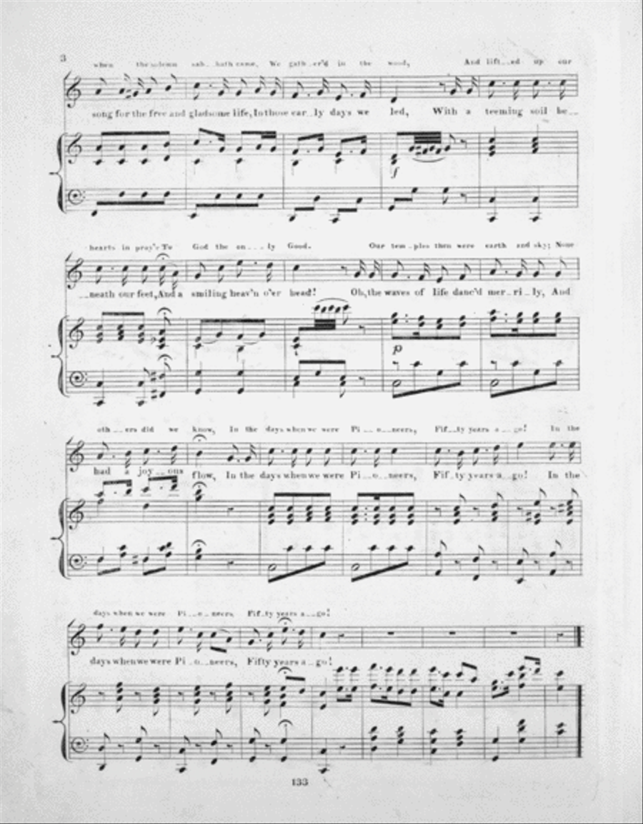 Fifty Years Ago! Song of the Western Pioneers Voice scores gallery preview page 3