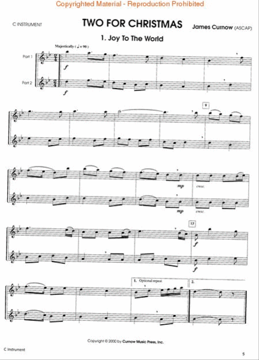 Two for Christmas Two for Christmas Flute scores gallery preview page 2
