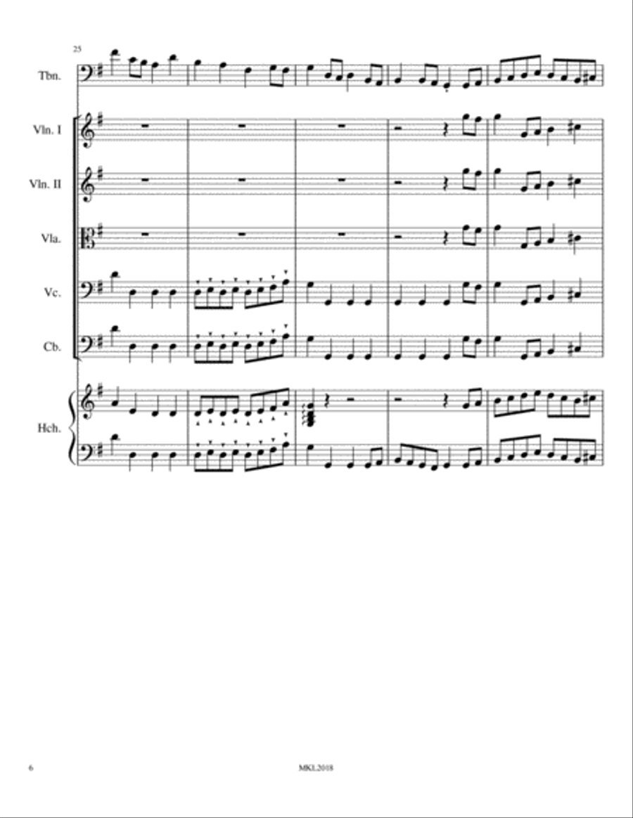 Trombone Concerto No 1 In G Major String Orchestra scores gallery preview page 6
