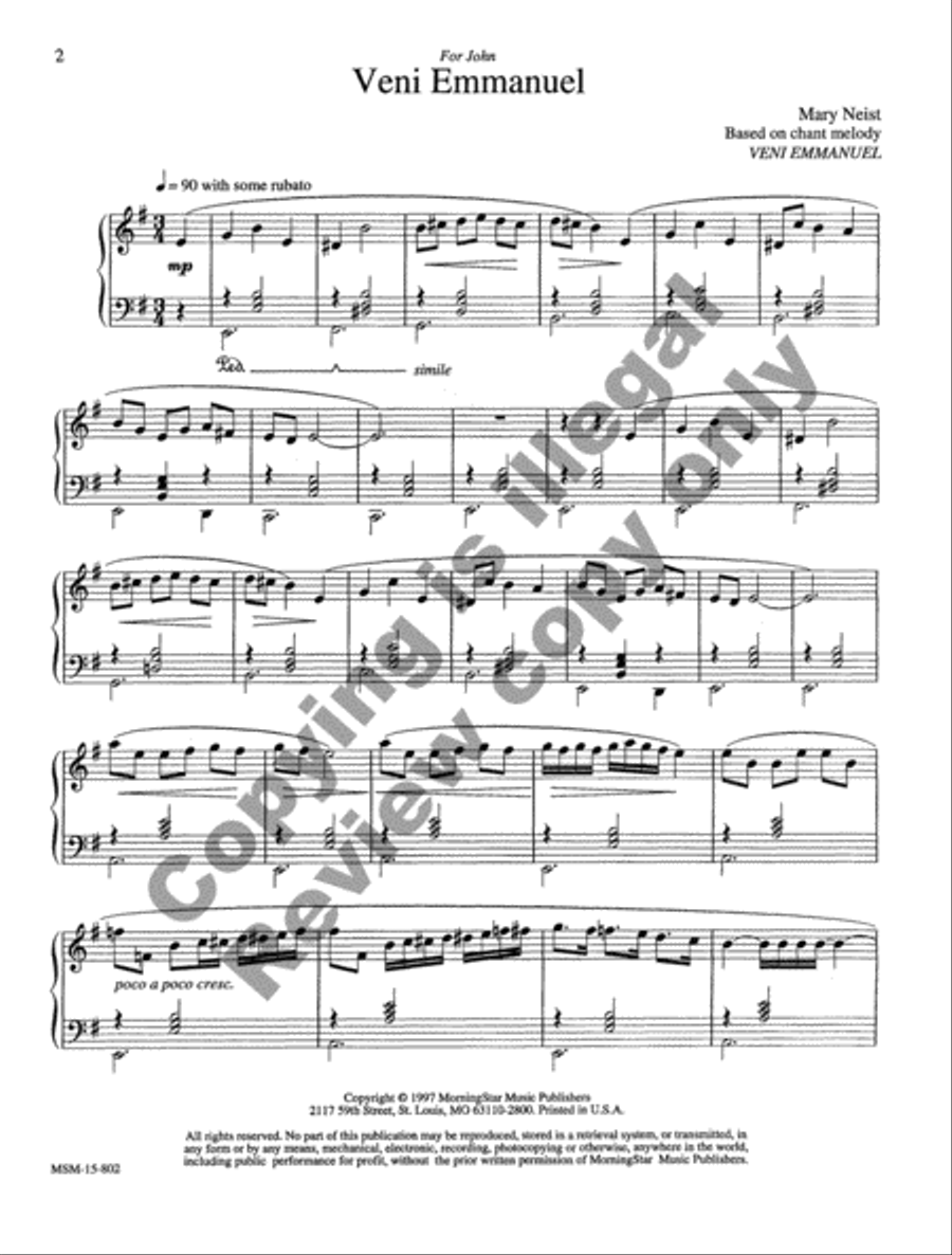 Plainchant for Piano Piano Solo scores gallery preview page 3
