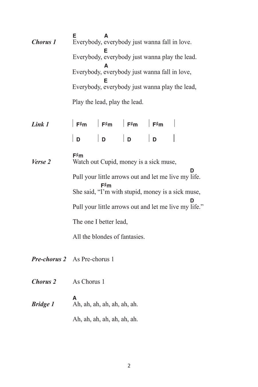 Sick Muse Guitar scores gallery preview page 2