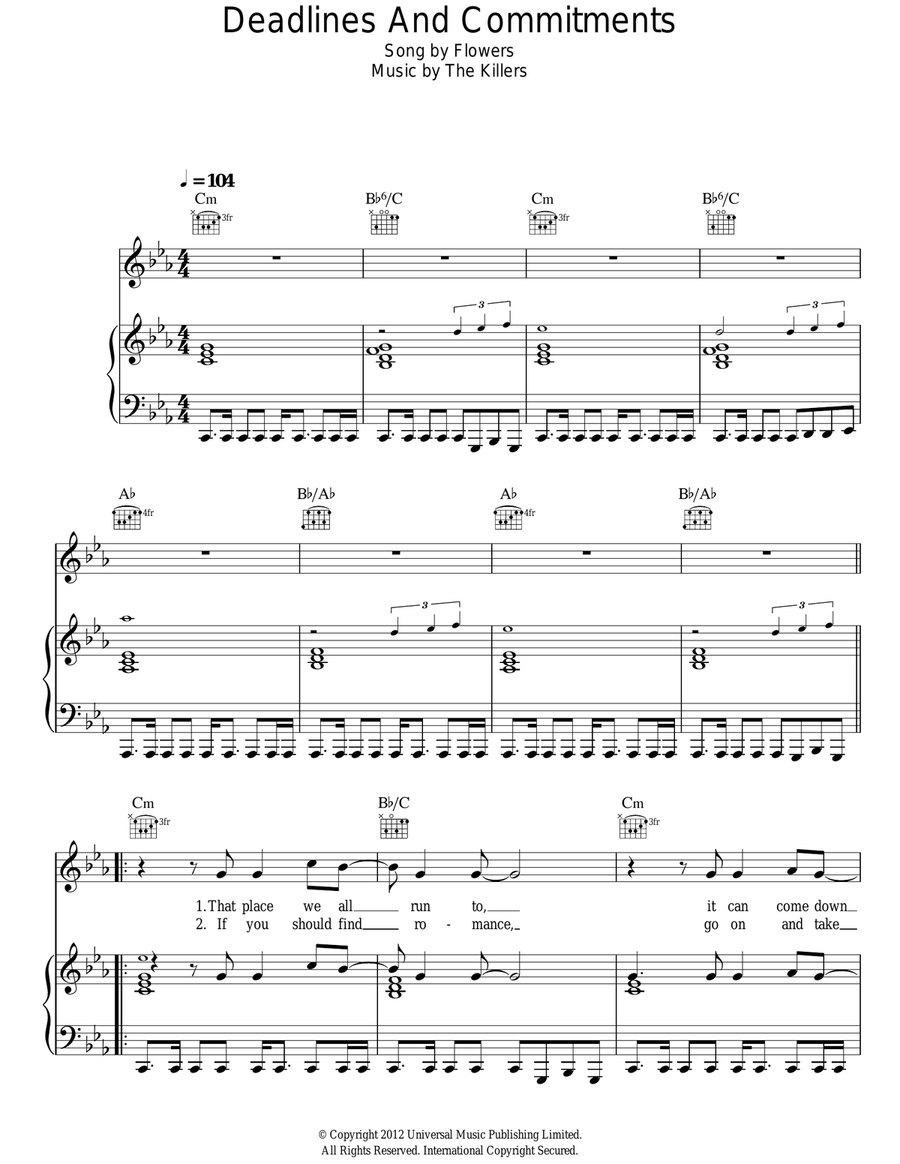 Deadlines And Commitments Acoustic Guitar scores gallery preview page 1