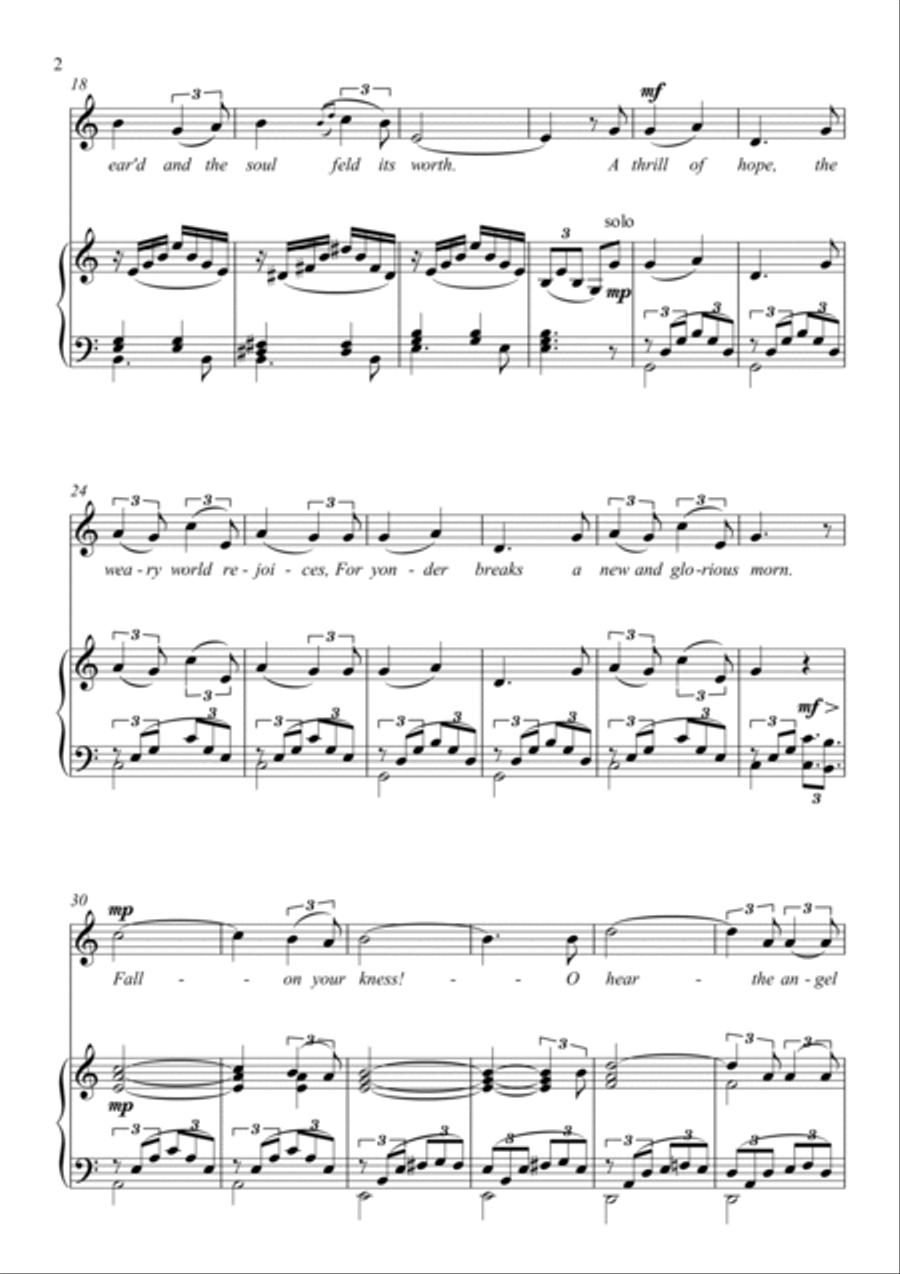 O Holy Night for Soprano and Piano Piano, Vocal, Guitar scores gallery preview page 3