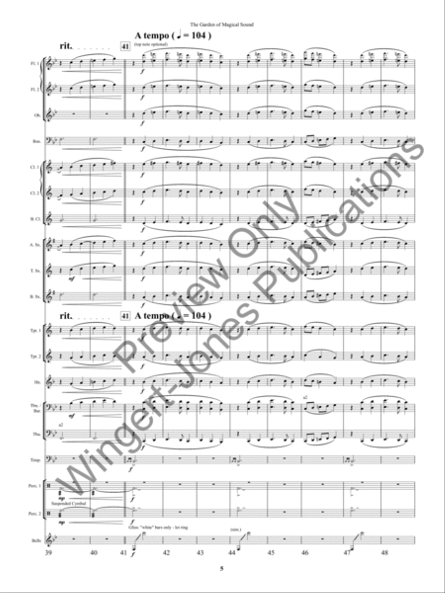 The Garden of Magical Sound Concert Band scores gallery preview page 8