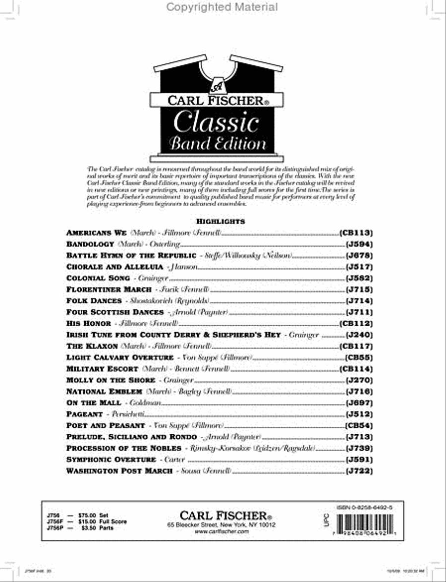 Entry of the Gladiators Concert Band scores gallery preview page 21