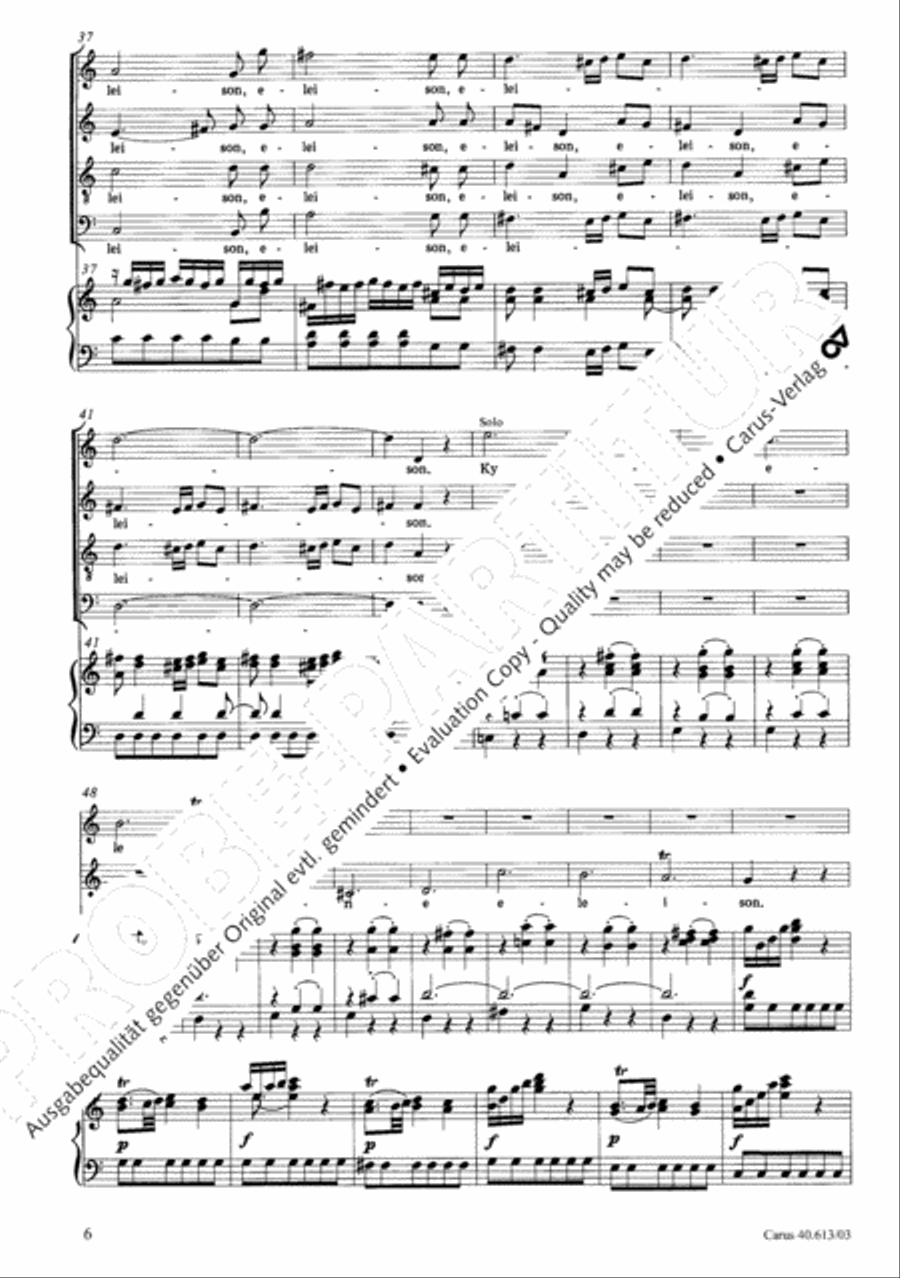 Mass in C (Missa in C) 4-Part scores gallery preview page 7