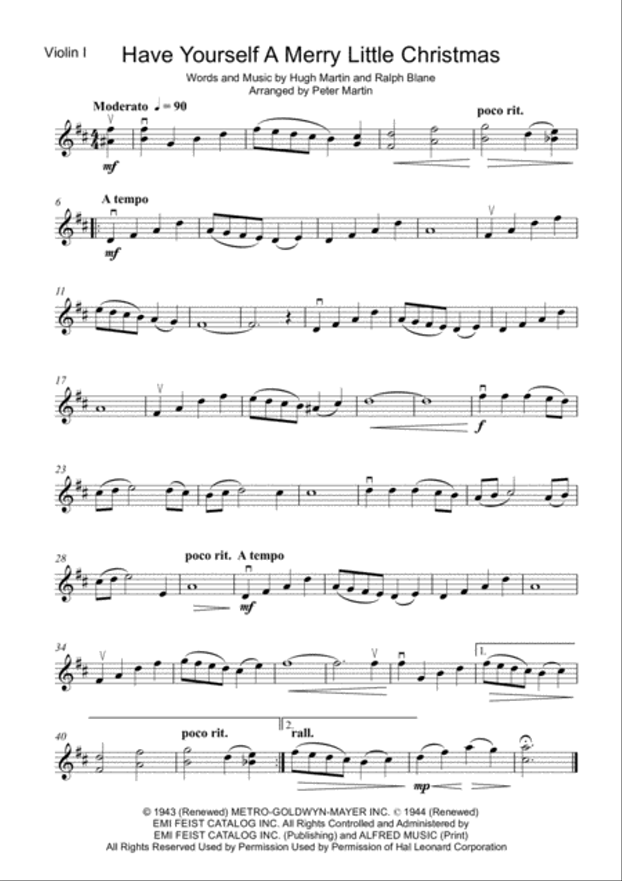 Have Yourself A Merry Little Christmas from MEET ME IN ST. LOUIS String Quartet scores gallery preview page 3