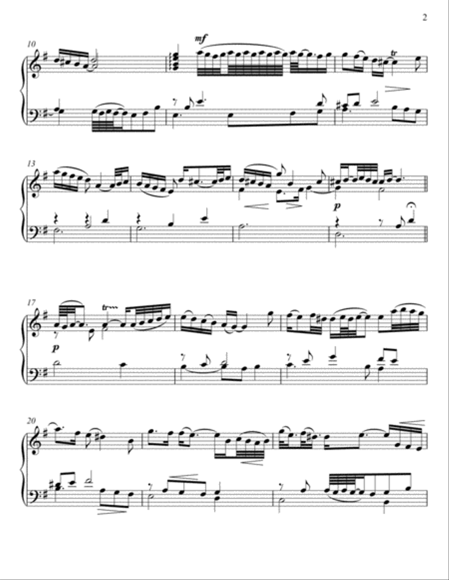 Bach Aria BWV 988 piano solo Piano Solo scores gallery preview page 2