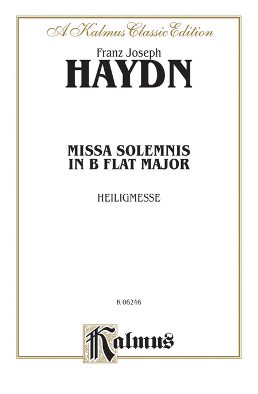 Missa Solemnis in B-flat Major (Heiligmesse) 4-Part scores gallery preview page 1