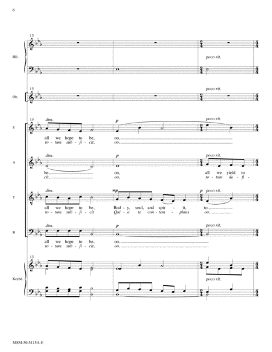 O Savior, Blessed Savior (Adoro te devote) Choir scores gallery preview page 6