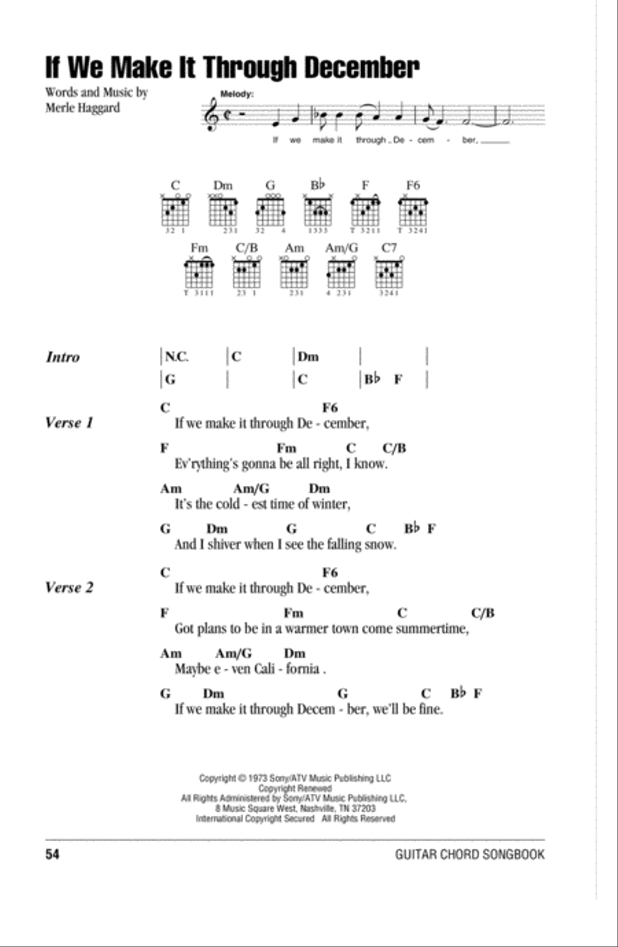 If We Make It Through December Acoustic Guitar scores gallery preview page 1