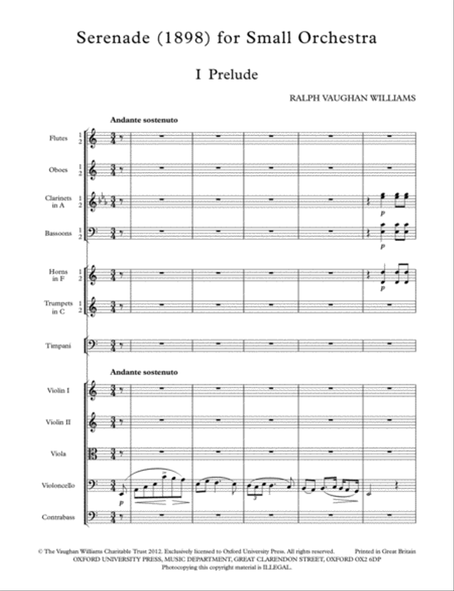 Serenade in A minor (1898) Chamber Orchestra scores gallery preview page 2