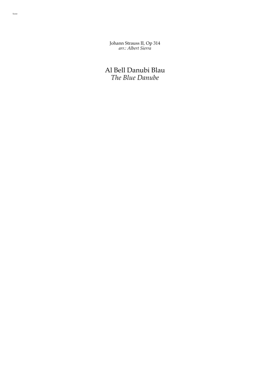 The Blue Danube The Blue Danube Concert Band scores gallery preview page 1