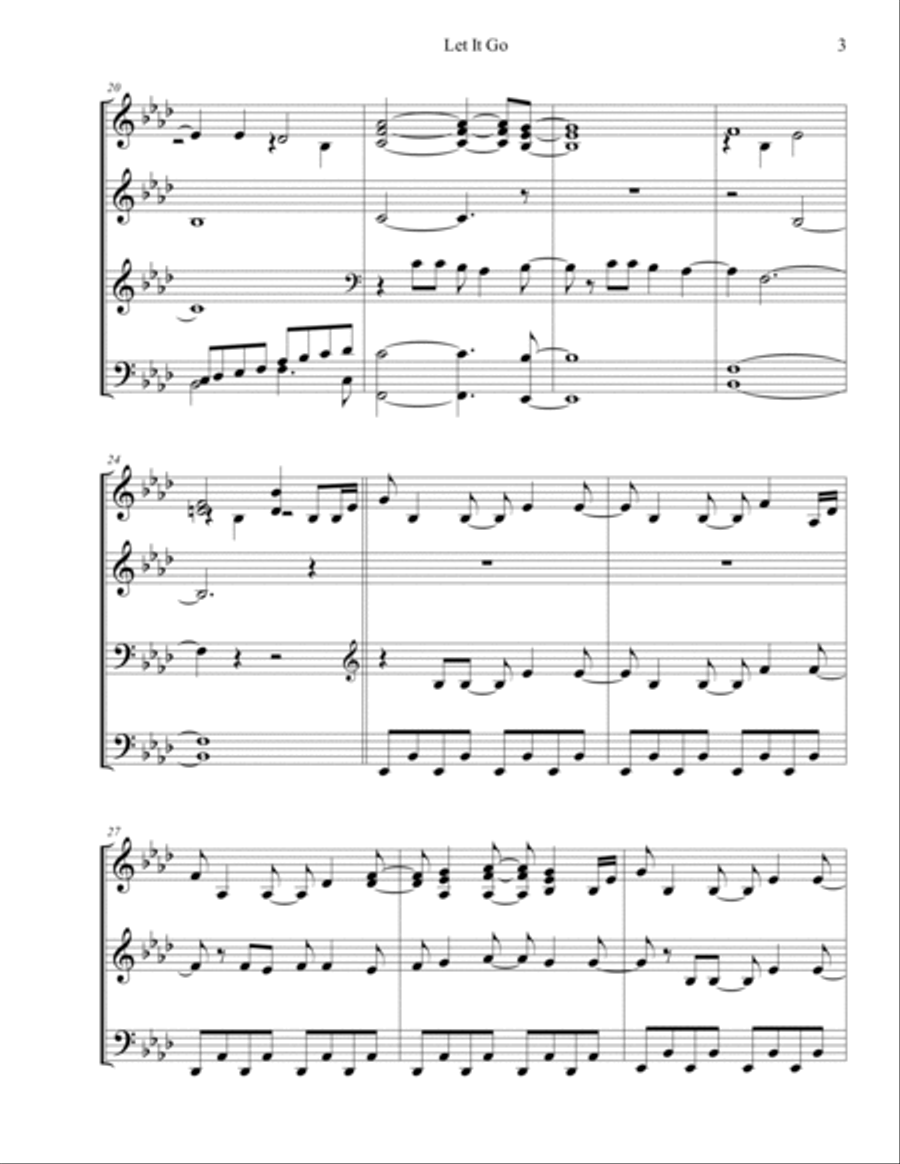 Let It Go Organ Solo scores gallery preview page 3