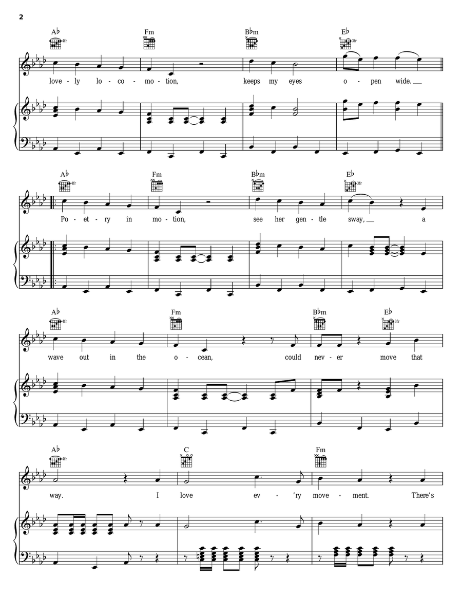 Poetry In Motion Poetry In Motion Piano, Vocal, Guitar scores gallery preview page 2