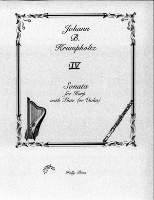 Book cover for Sonata No. 4 for Harp and Flute (or Violin)