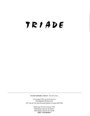 Book cover for Triade - Ballades impressionnistes