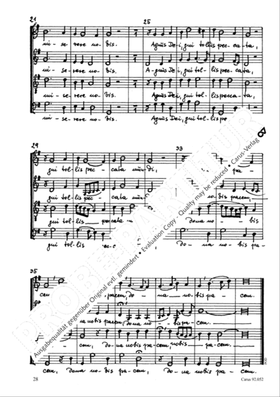 Missa canonica 4-Part scores gallery preview page 29