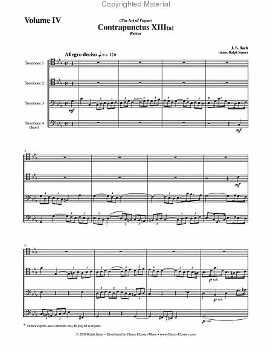 Art of Fugue, BWV 1080 Volume 4 4-Part scores gallery preview page 2