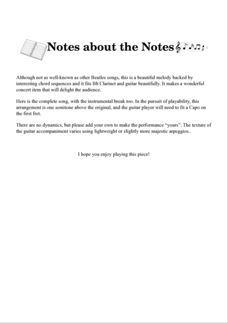 In My Life B-Flat Clarinet scores gallery preview page 3