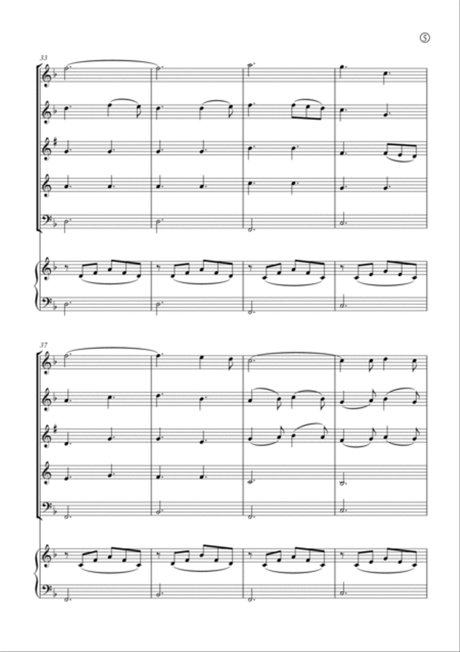Oh Holy night Woodwind Quintet scores gallery preview page 5