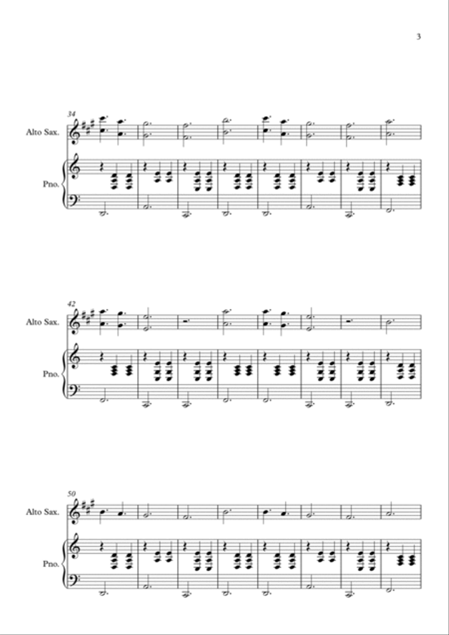 La Valse D'amelie Alto Saxophone scores gallery preview page 3