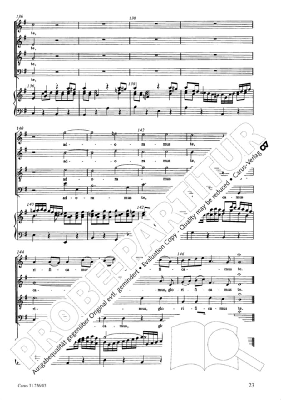 Mass in G Major 4-Part scores gallery preview page 24